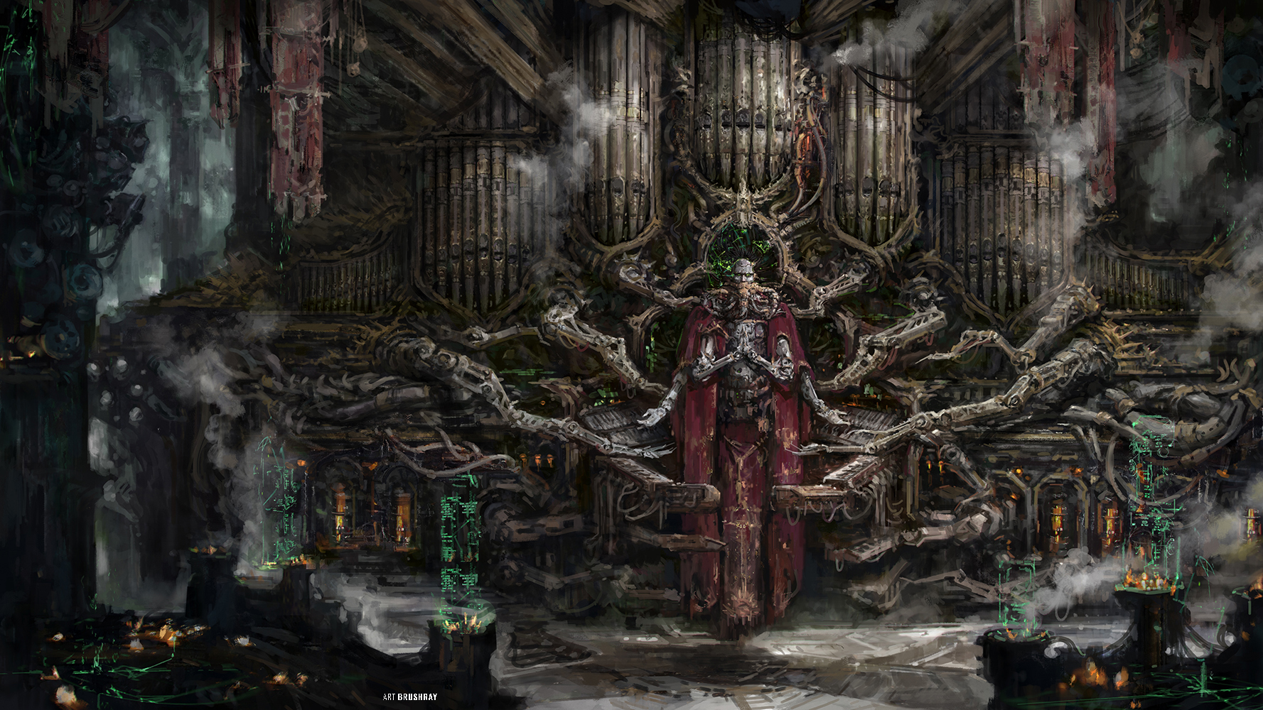 Hive Depths, Album Cover for Archotechna, fan art by Dmitry Brushray