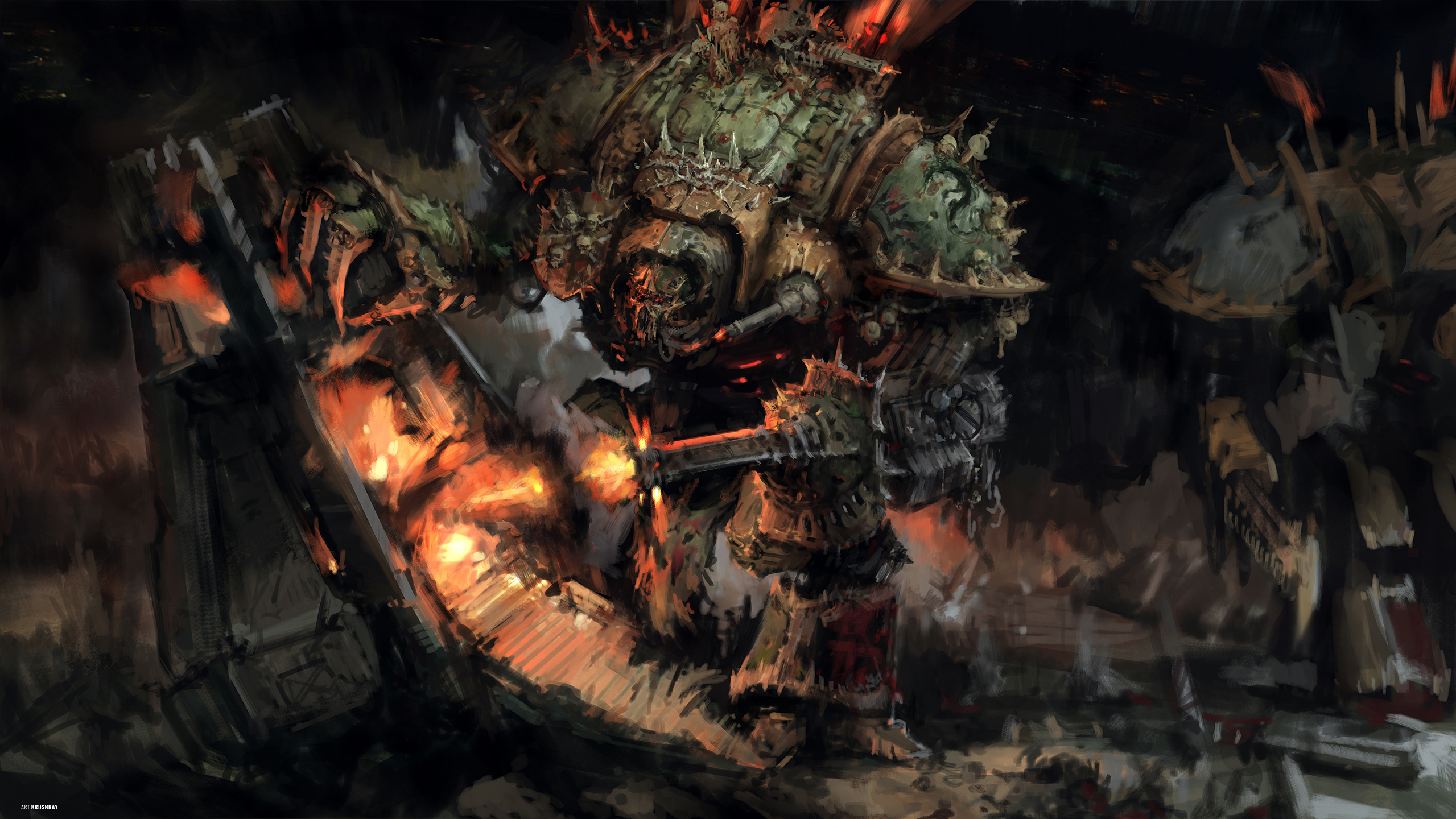 Herpetrax Chaos knight, fan art by Dmitry Brushray