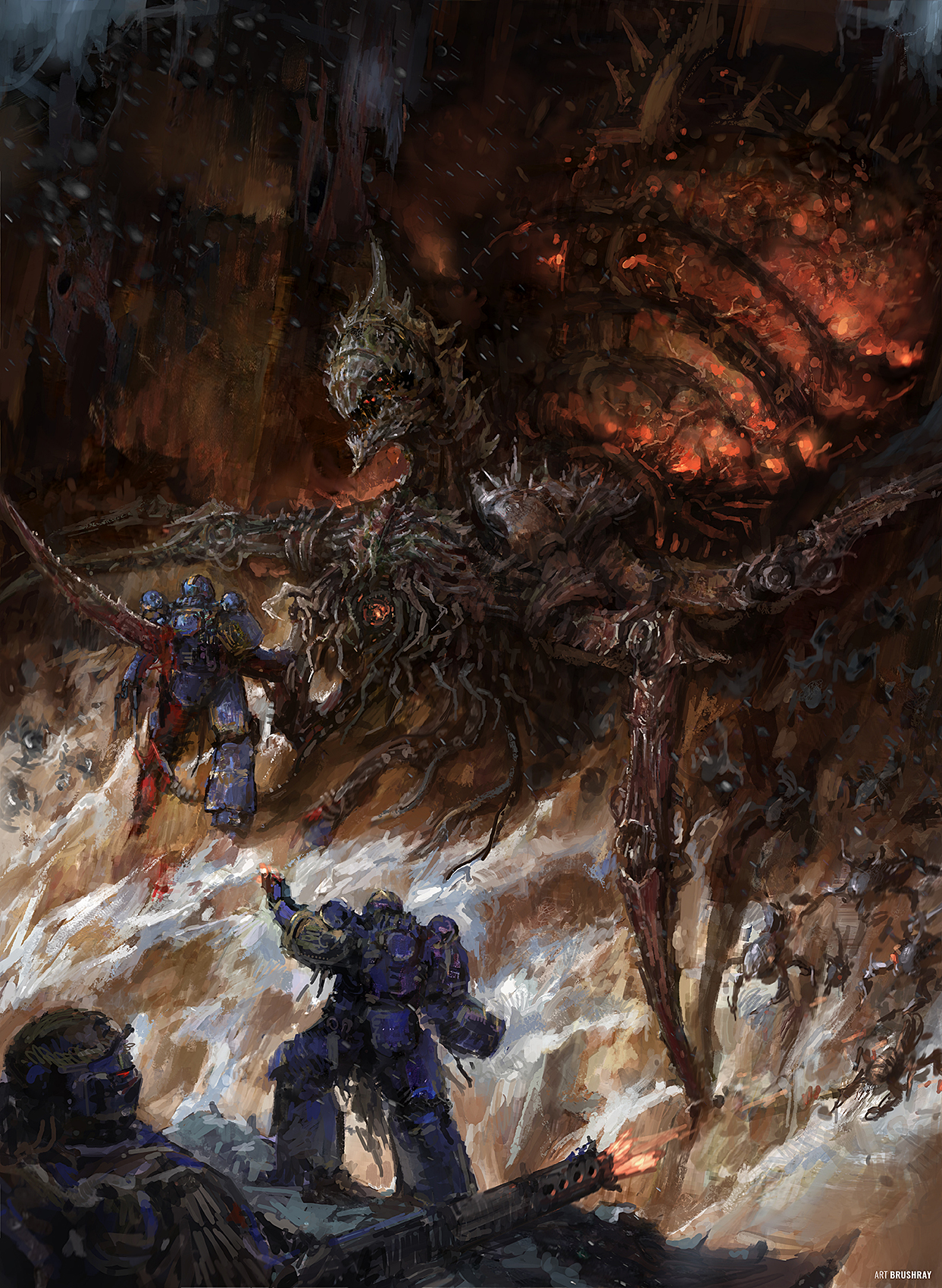 Dark Mechanicum Broodmother fan art, fan art by Dmitry Brushray