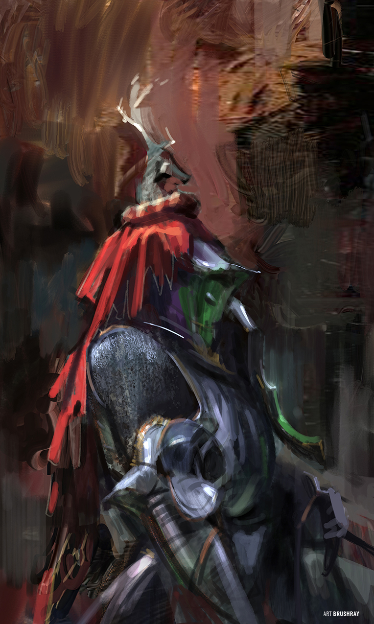 Knight cosplay, fanart by Dmitry Brushray