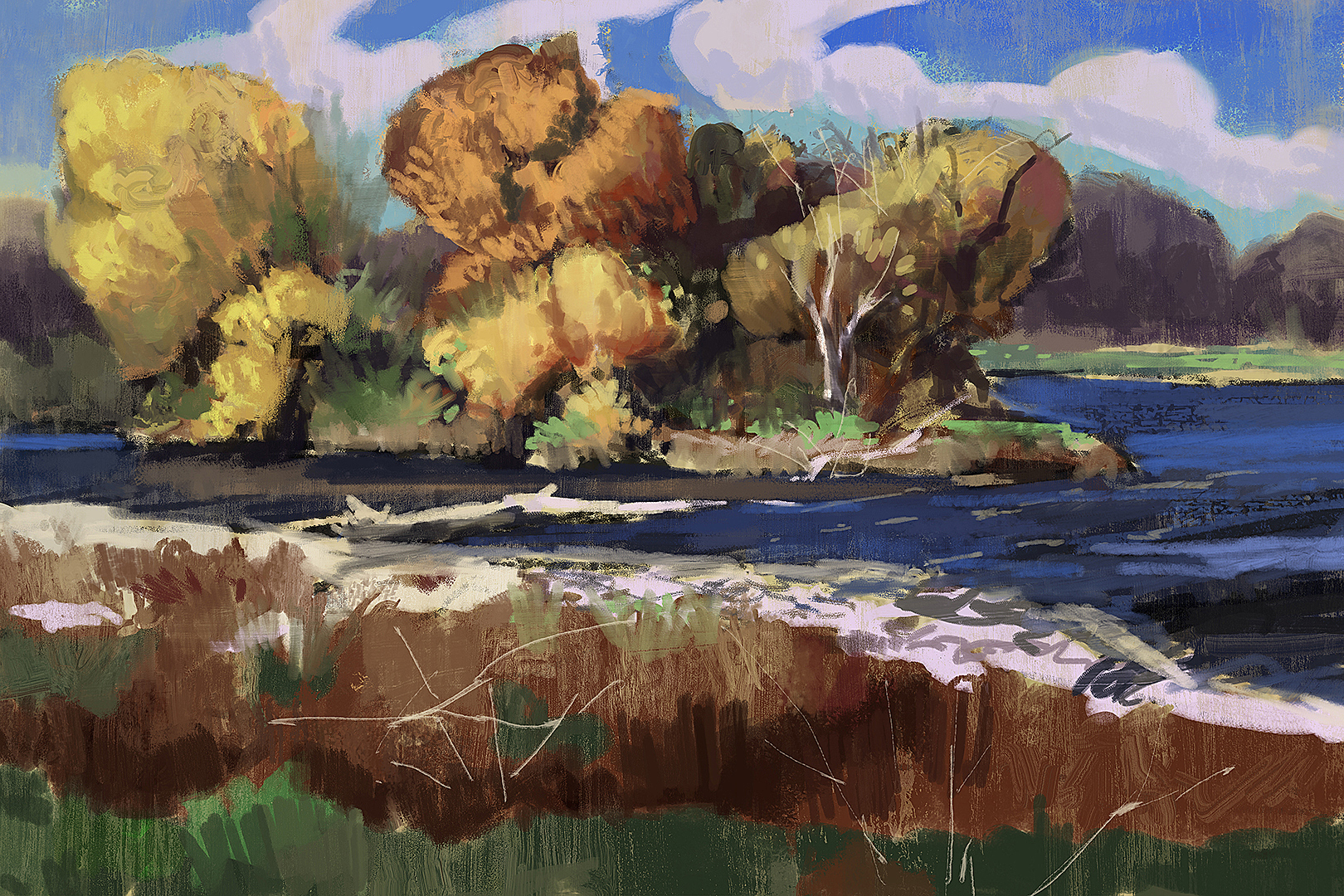 Landscape painting, art by Dmitry Brushray