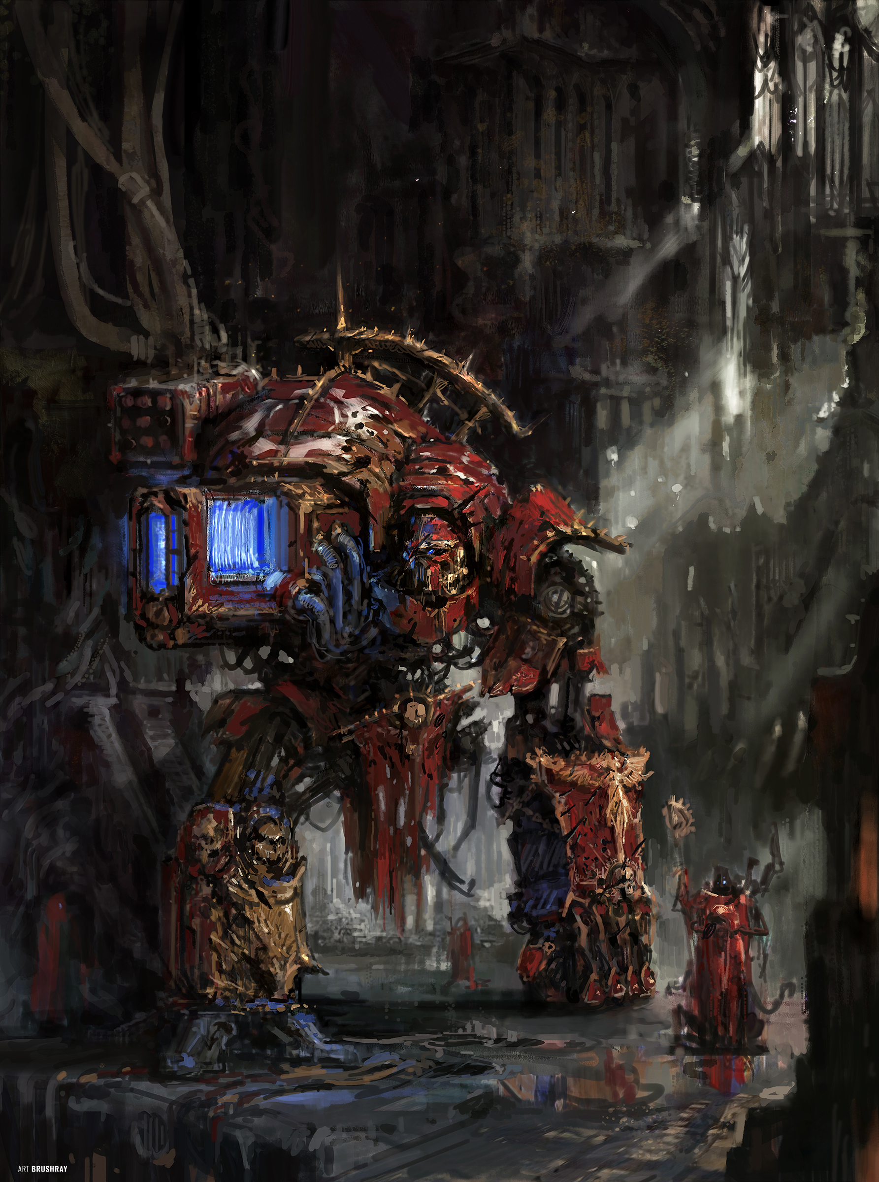 Stationary canon from Imperial Knight, fan art by Dmitry Brushray