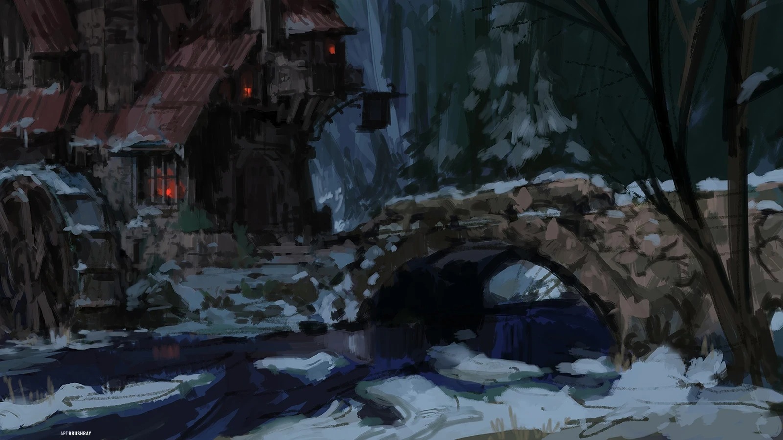 Fantasy landscapes, art by Dmitry Brushray