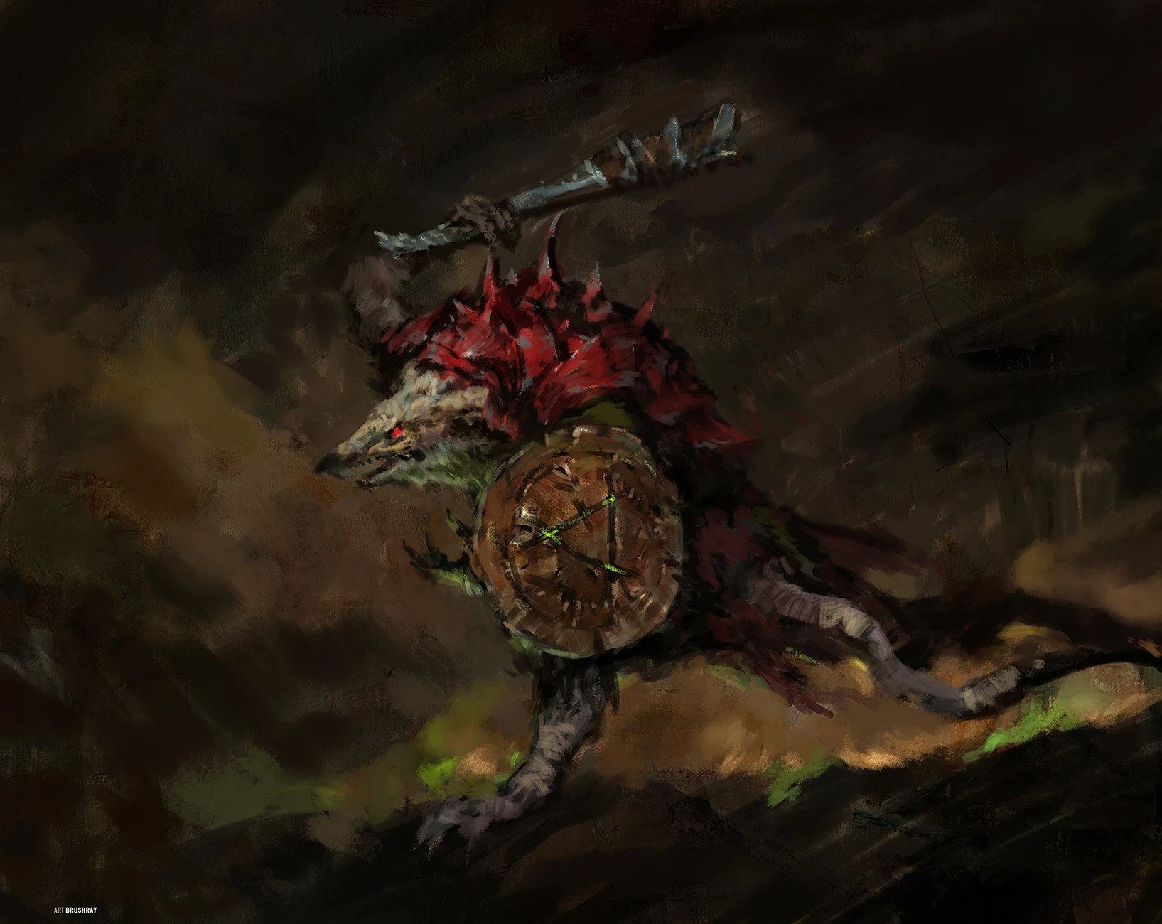 Skaven warrior, fan art by Dmitry Brushray