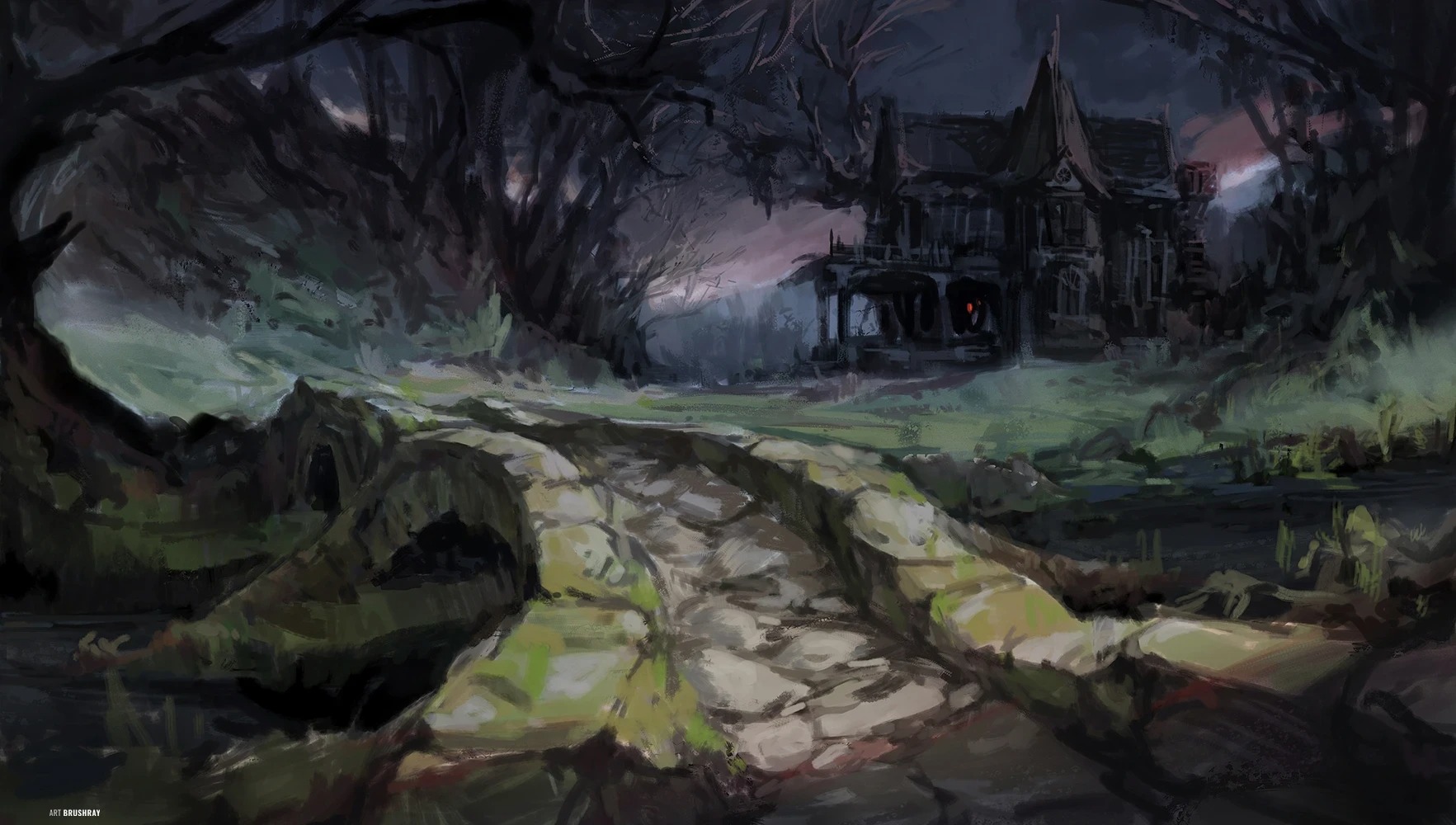 Fantasy landscapes, art by Dmitry Brushray