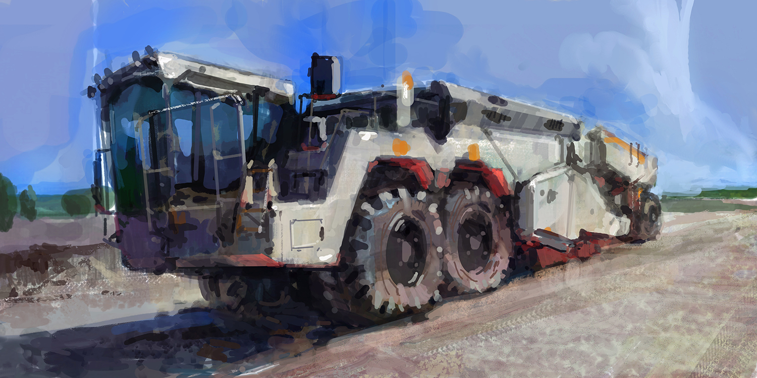 Heavy vehicles sketches, fan art by Dmitry Brushray